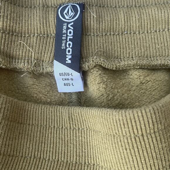 Volcom "true to this" green cotton pull-on comfort shorts size large - Picture 3 of 9